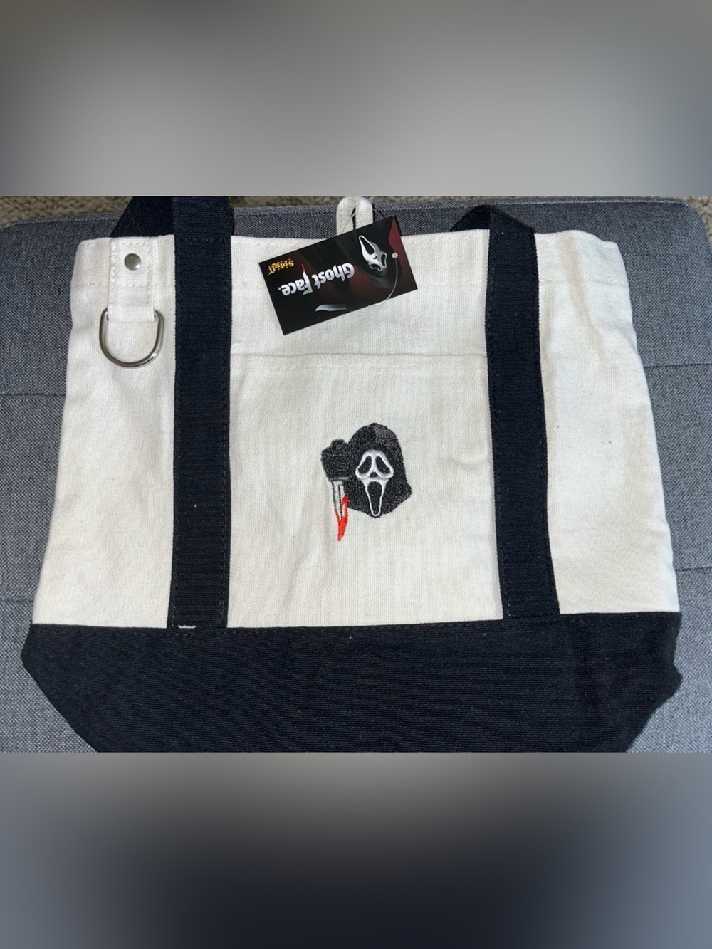 Ghost Face Mini Tote Bag spirit Halloween scream - Picture 2 of 2